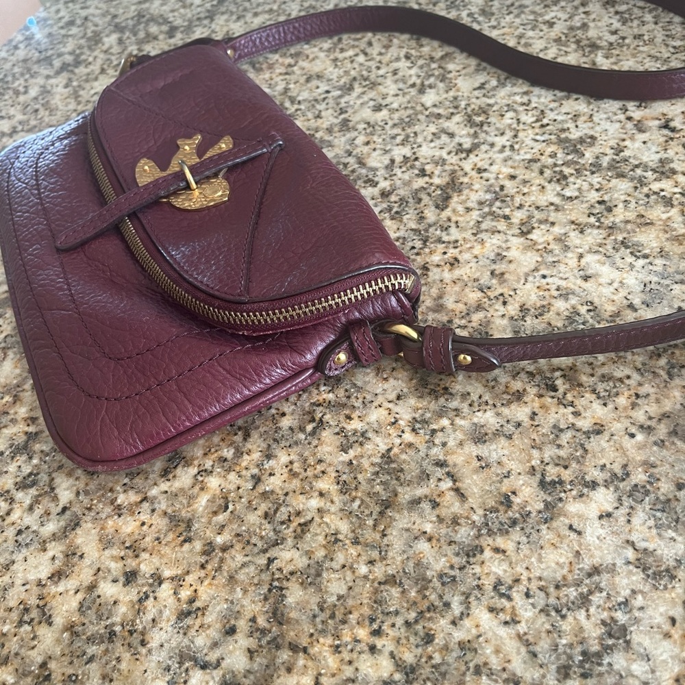 2011 Marc Jacobs Brown Crossbody Bag with Gold Embellishment